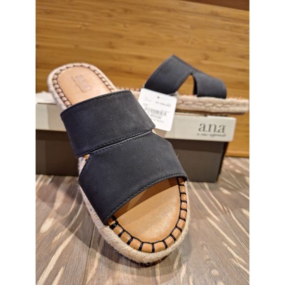 A.N.A. Black Sandal NWT and Box SZ 7 - Picture 2 of 8